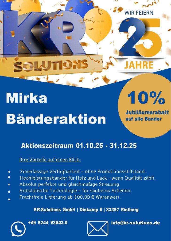 Mirka Bänderaktion - 10% Rabatt